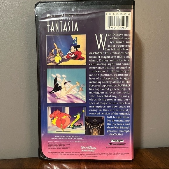 Vintage Walt Disney Masterpiece Fantasia 1991 VHS tape. - Picture 3 of 7